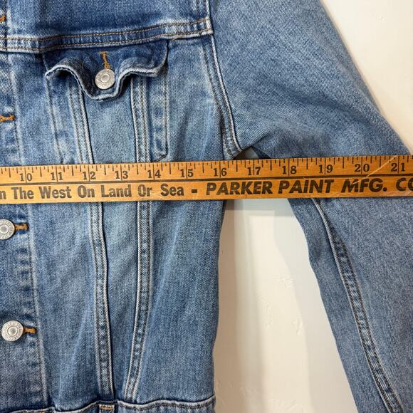 Levi's Kick Flare Jumpsuit Denim Jean Ankle Boiler Suit Overall Utility Medium - Picture 13 of 14